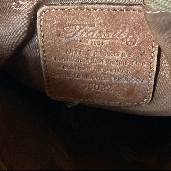 Vintage Fossil tan /brown leather shoulder bag75082 (b83) - Picture 8 of 17